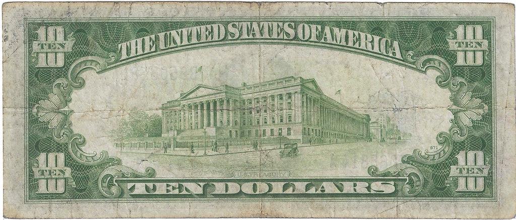 1934A $10 North Africa Silver Certificate Fr.2309