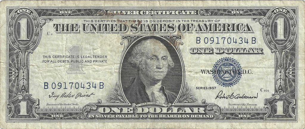 1957 $1 Silver Certificate Fr.1619
