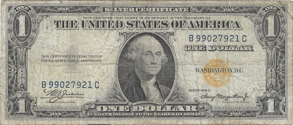 1935A $1 North Africa Silver Certificate Fr.2306
