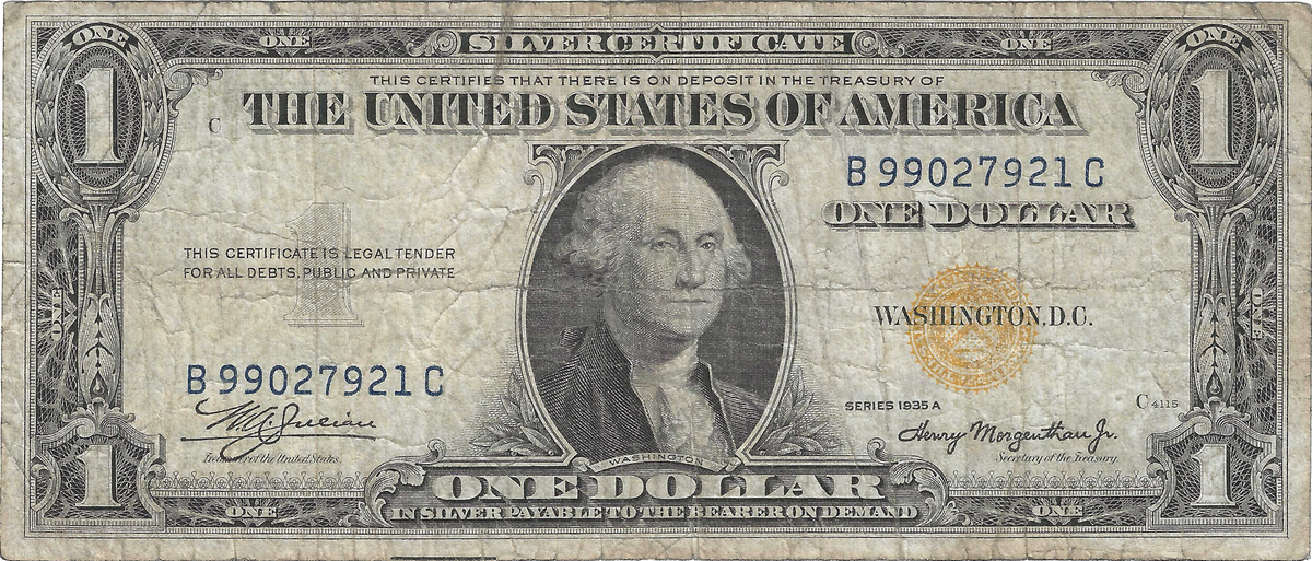 1935A $1 North Africa Silver Certificate Fr.2306