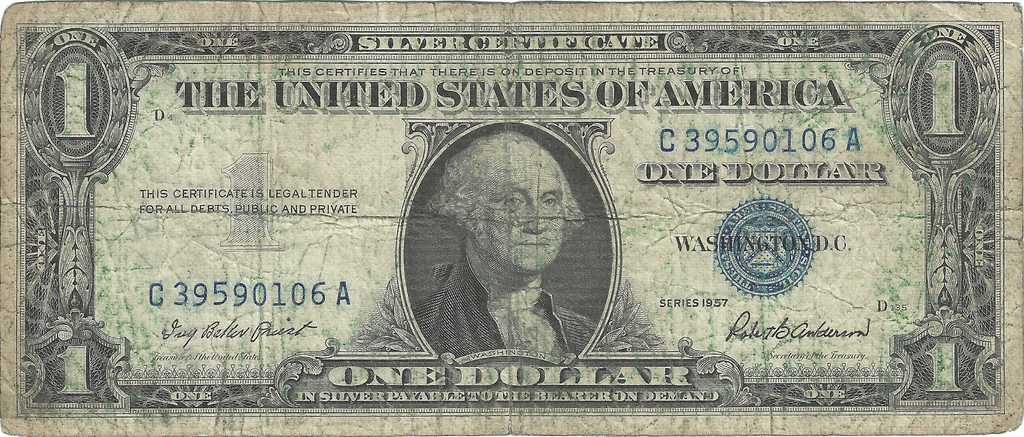 1957 $1 Silver Certificate Fr.1619