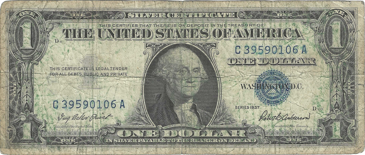 1957 $1 Silver Certificate Fr.1619