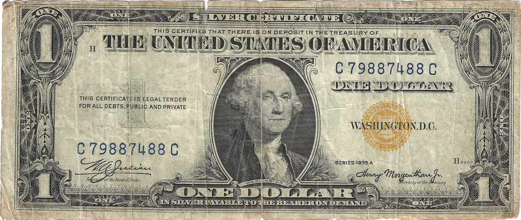 1935A $1 North Africa Silver Certificate Fr.2306