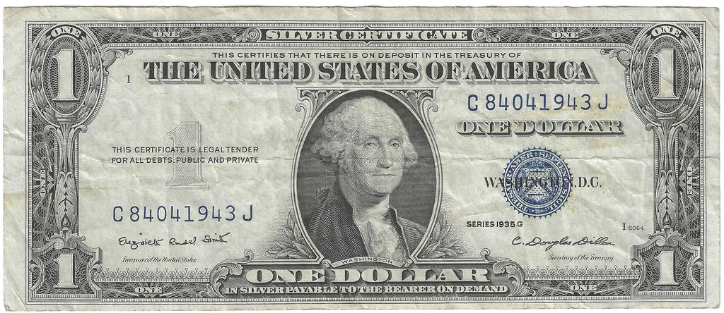 1935G $1 Silver Certificate Fr.1616 — No Motto