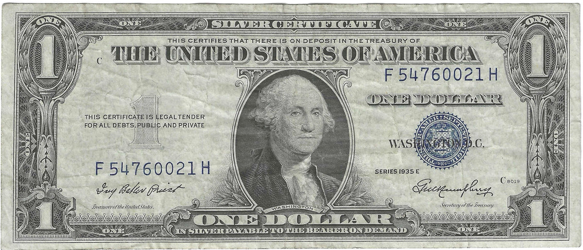 1935E $1 Silver Certificate Fr.1614