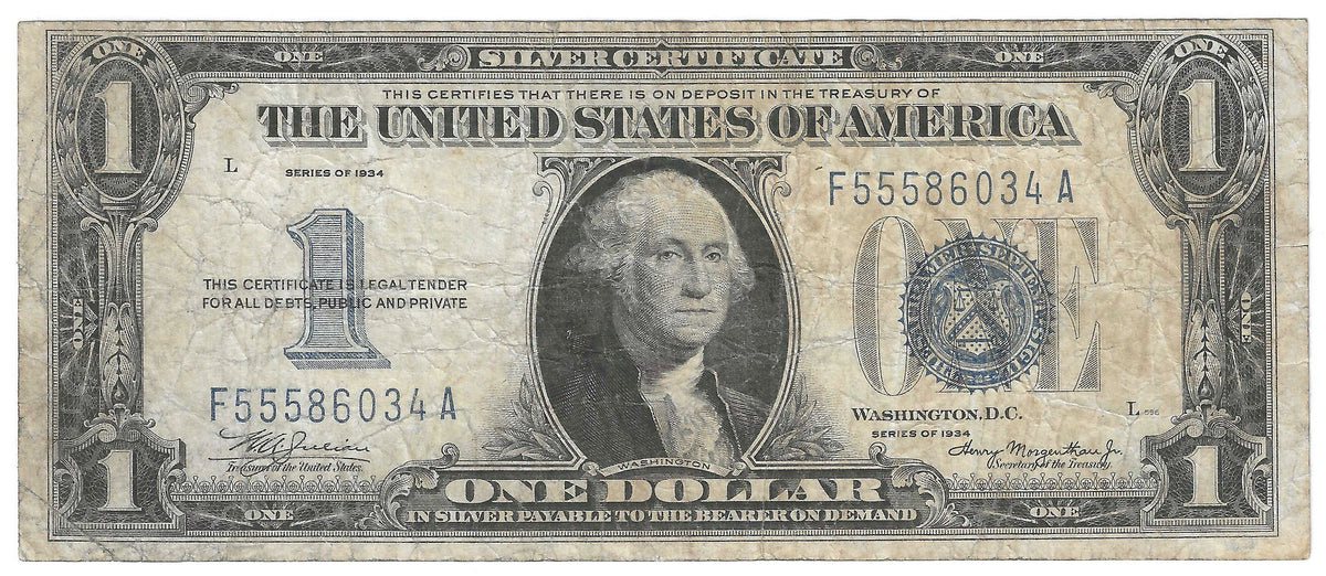 1934 $1 Silver Certificate Fr.1606