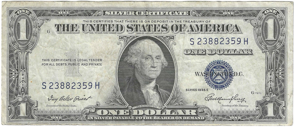 1935E $1 Silver Certificate Fr.1614