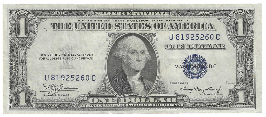 1935A $1 Silver Certificate Fr.1608
