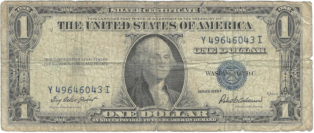 1935F $1 Silver Certificate Fr.1615