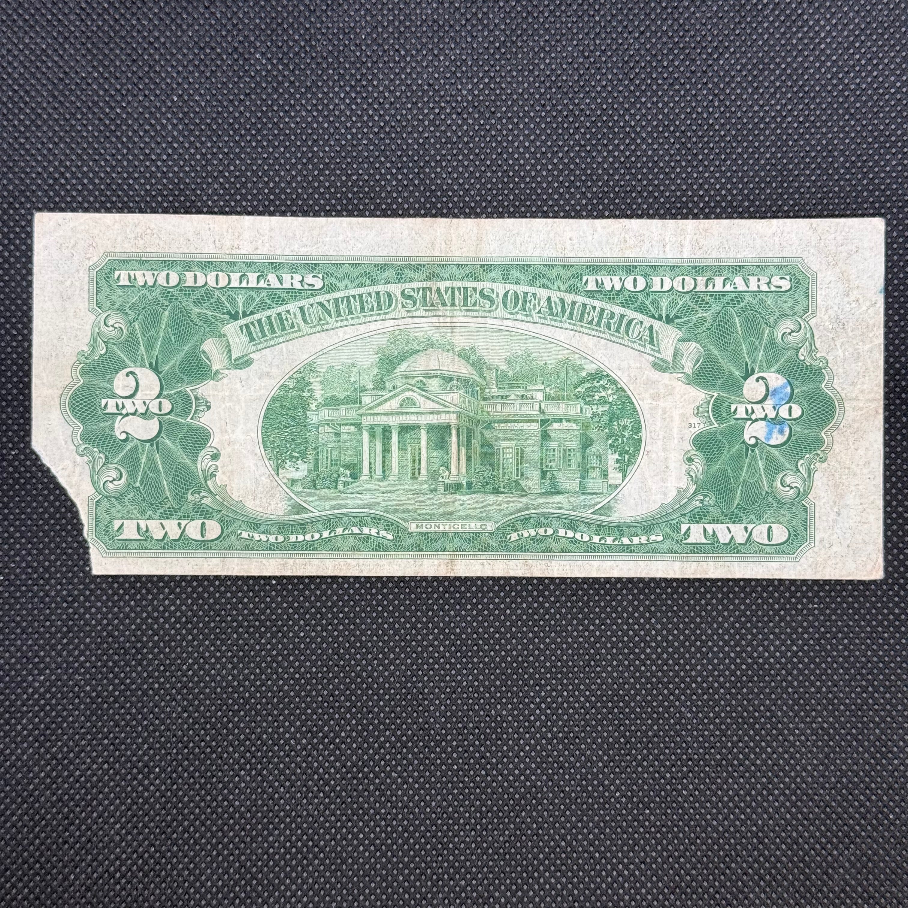 1928F $2 Legal Tender D46913047A back