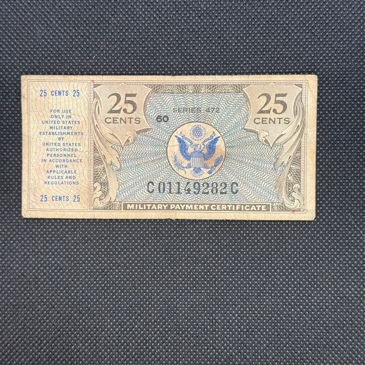 MPC Series 472 25 cents front