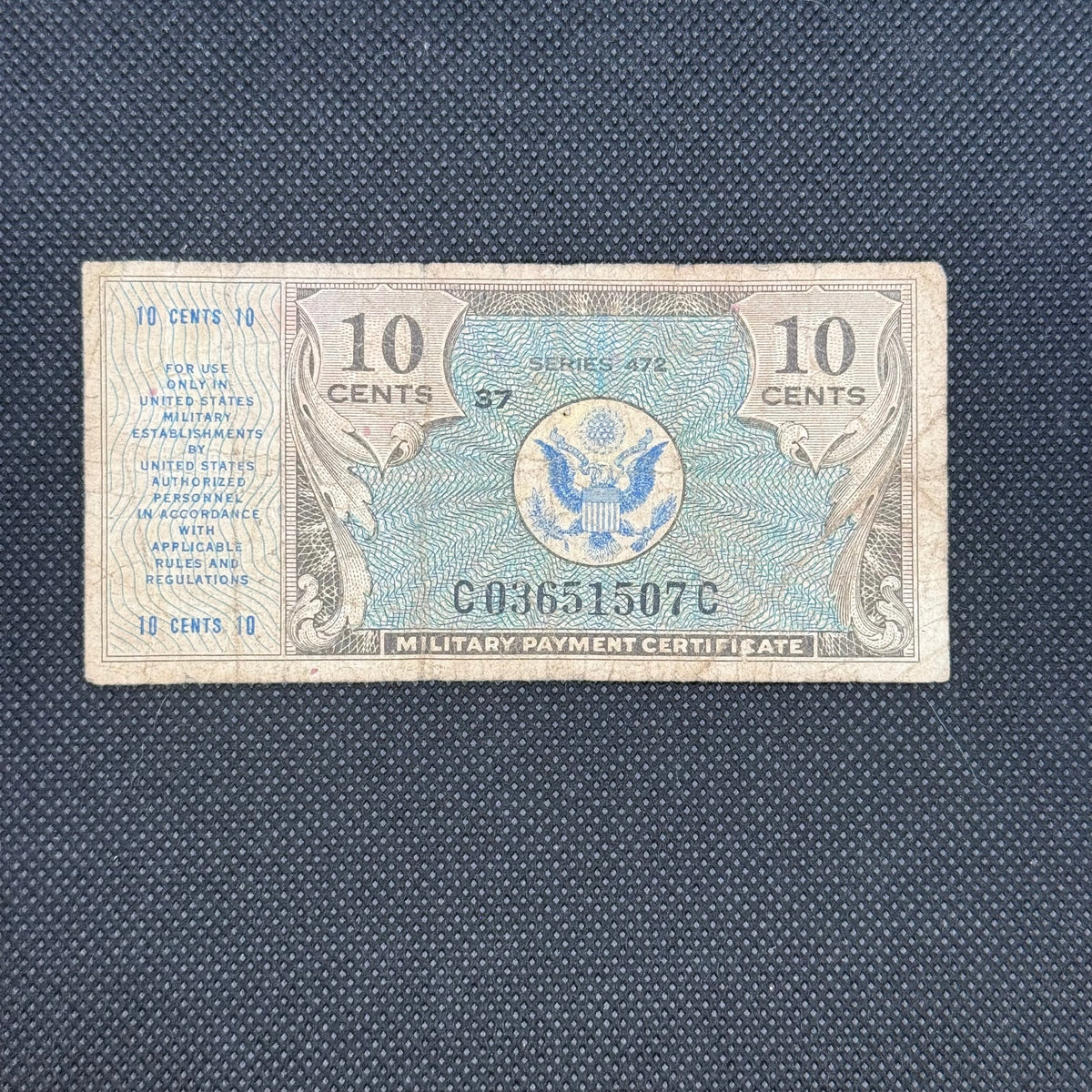 MPC Series 472 10 cents front