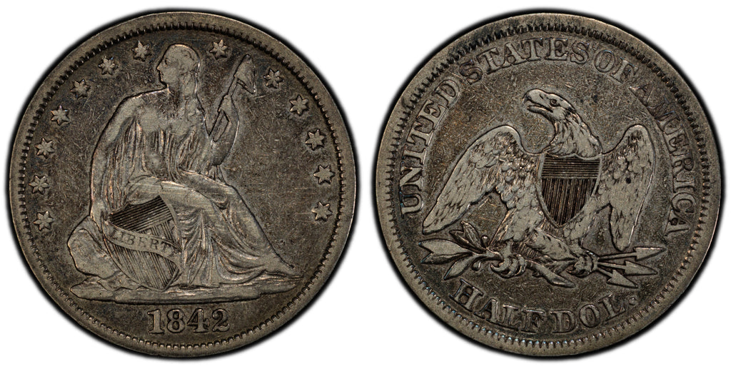 1842 Seated Liberty Half Dollar in ANACS holder