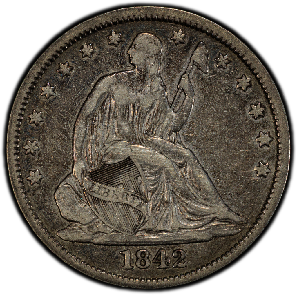 1842 Seated Liberty Half Dollar obverse