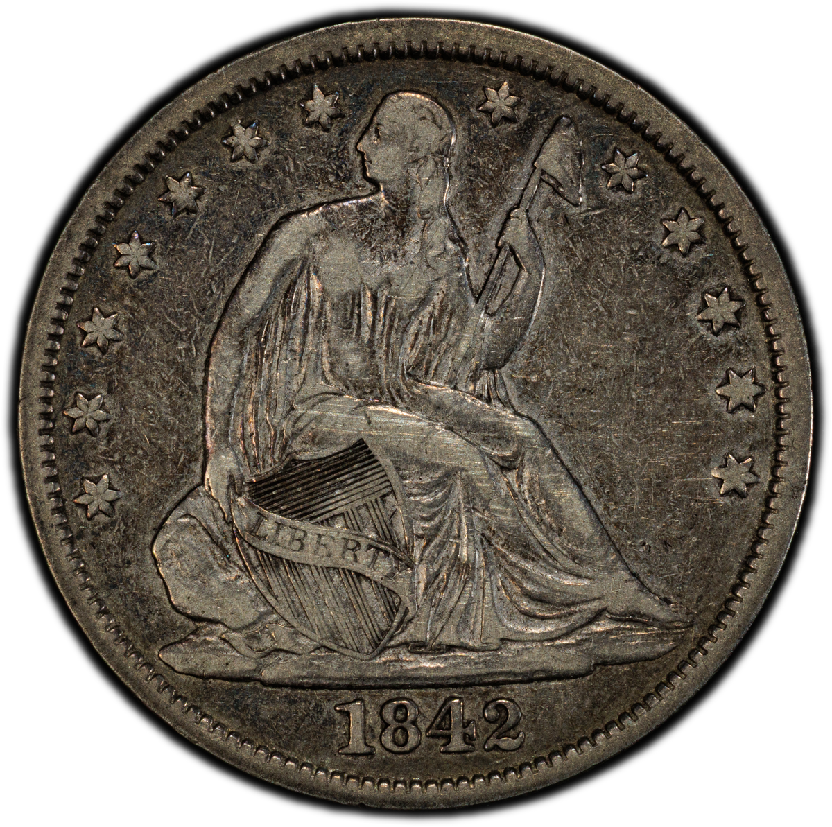 1842 Seated Liberty Half Dollar obverse