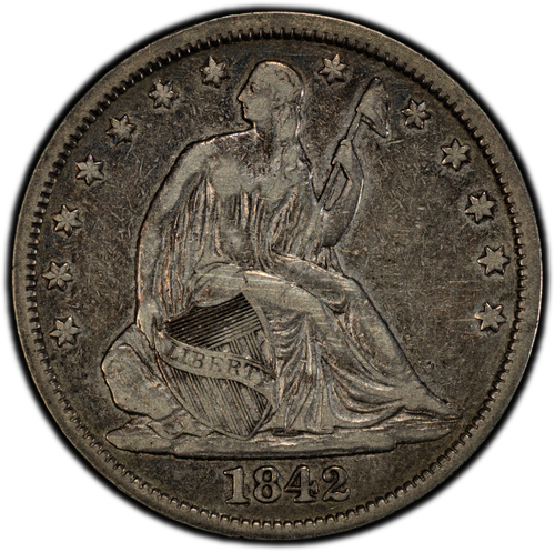 1842 Seated Liberty Half Dollar obverse