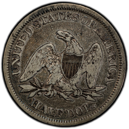 1842 Seated Liberty Half Dollar reverse