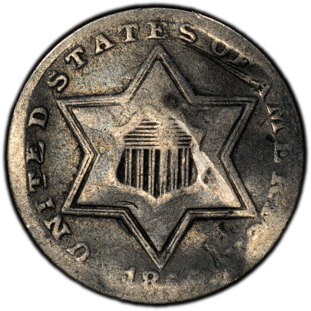 1855 Three Cent Silver obverse