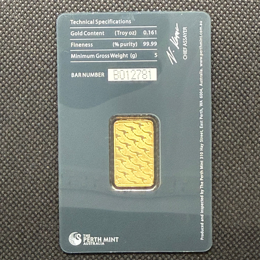 Perth Mint 5g gold bar reverse